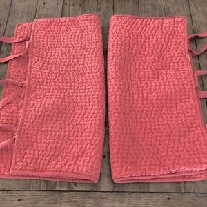 2 Pottery Barn Pick Stitch Euro Shams Dusty Rose